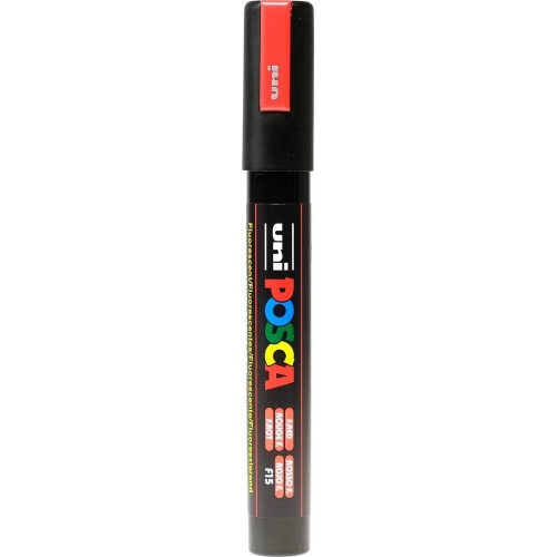 Uni-ball Mitsubishi Pencil 182577 - posca markeerstift met medium ronde punt, neon rood PC-5M-ΦΩΣ. ΚΟΚΚΙΝΟ 4902778198049