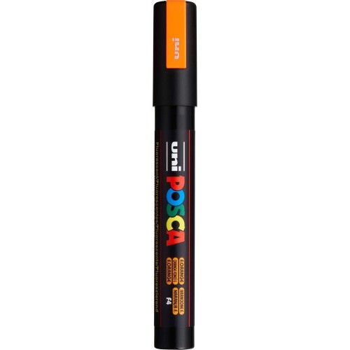 Uni-ball Mitsubishi Pencil 182576 - posca markeerstift met medium fijne ronde punt, neon oranje PC-5M-ΦΩΣ. ΠΟΡΤΟΚΑΛΙ 49027781980