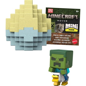 Mattel Minecraft Movie Mini Mode Spawn Eggs Zombie Riding Chicken HXT64 / JFB64 194735292523