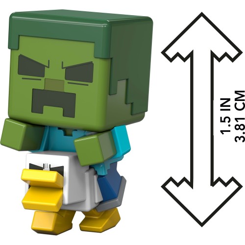 Mattel Minecraft Movie Mini Mode Spawn Eggs Zombie Riding Chicken HXT64 / JFB64 194735292523