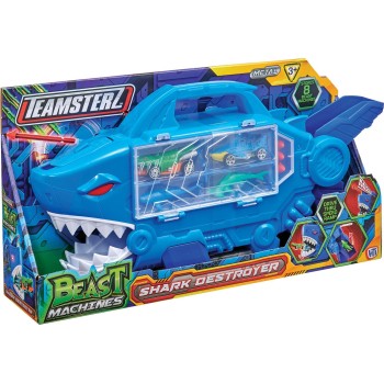 As company Teamsterz Beast Machines Dino Destroyer and Shark Destroyer Vehicle Press With 2 Vehicles and Accessories for 3+ Year