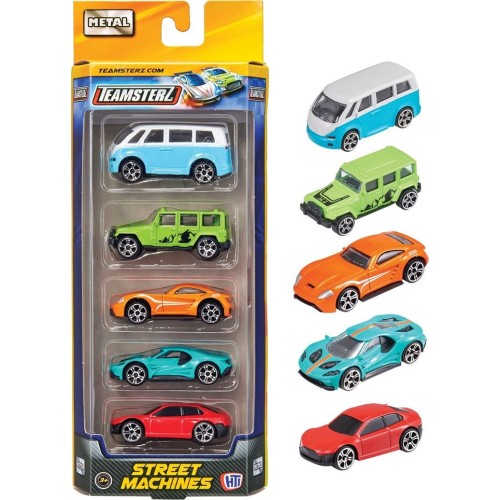 As company Teamsterz Street Machines With 5 Die-cast Cars for 3+ Years 7535-16212 5050841704419