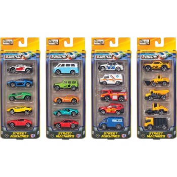 As company Teamsterz Street Machines With 5 Die-cast Cars for 3+ Years 7535-16212 5050841704419