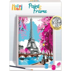 As company Happihobbi Paint and Frame Paint by Numbers Spring Paris for Ages 12+ 1038-41022 5203068410223