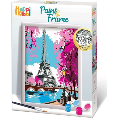 As company happihobbi paint and frame paint by numbers spring paris για ηλικίες 12+ χρονών 1038-41022 5203068410223
