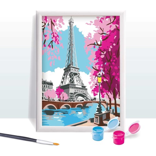 As company Happihobbi Paint and Frame Paint by Numbers Spring Paris for Ages 12+ 1038-41022 5203068410223