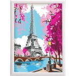 As company Happihobbi Paint and Frame Paint by Numbers Spring Paris for Ages 12+ 1038-41022 5203068410223
