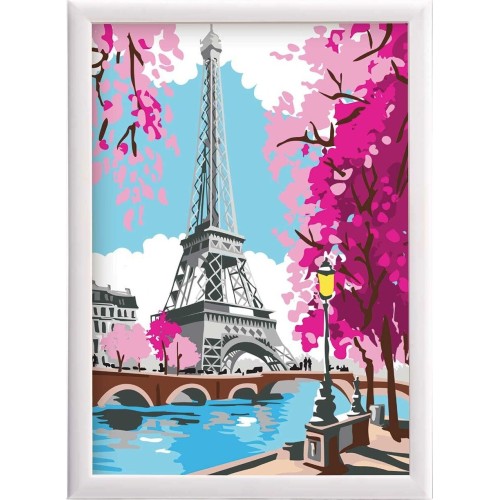 As company Happihobbi Paint and Frame Paint by Numbers Spring Paris for Ages 12+ 1038-41022 5203068410223