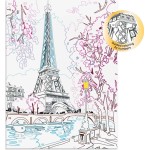 As company Happihobbi Paint and Frame Paint by Numbers Spring Paris for Ages 12+ 1038-41022 5203068410223