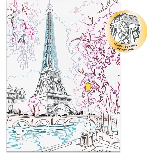 As company Happihobbi Paint and Frame Paint by Numbers Spring Paris for Ages 12+ 1038-41022 5203068410223