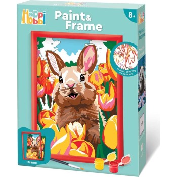As company happihobbi paint and frame paint by numbers cheerful bunny για ηλικίες 8+ χρονών 1038-41027 5203068410278