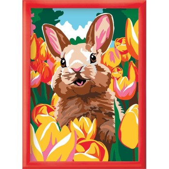 As company Happihobbi Paint and Frame Paint by Numbers Cheerful Bunny for Ages 8+ 1038-41027 5203068410278