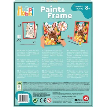 As company Happihobbi Paint and Frame Paint by Numbers Cheerful Bunny for Ages 8+ 1038-41027 5203068410278