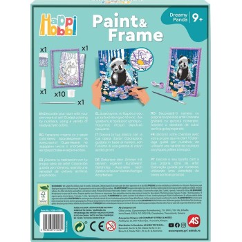 As company Happihobbi Paint and Frame Paint by Numbers Dreamy Panda for Ages 9+ 1038-41028 5203068410285