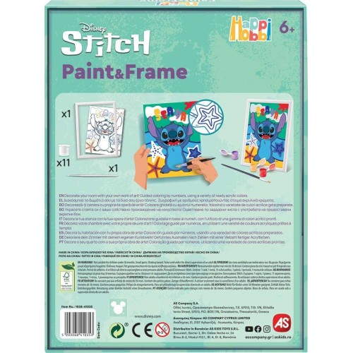 As company Happihobbi Paint and Frame Paint by Numbers Stitch for Ages 6+ 1038-41035 5203068410353