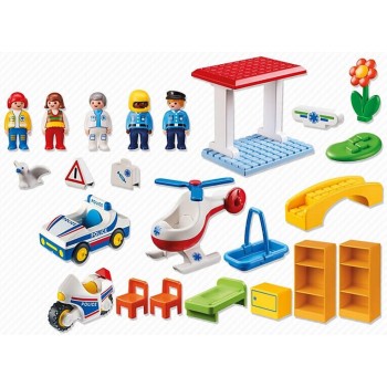 Playmobil 1·2·3 Αστυνομία Και Παιδιατρείο 5046 4008789050465