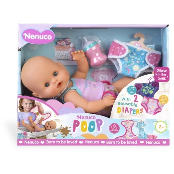 Giochi Preziosi Nenuco Πάνα Ποπό Poop Κούκλα Μωρό 35Εκ. Με Πάνες Που Φωσφορίζουν Στο Σκοτάδι NFNB3000 8056379186069
