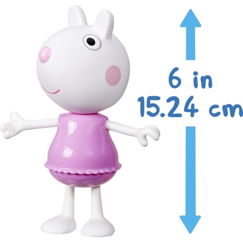 Hasbro Peppa Pig Suzy Sheep-up Figure With 6 Easy-on Fashion Accessories, 6-inch Doll, Preschool Toys for Girls and Boys 3 and U