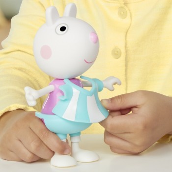 Hasbro Peppa Pig Suzy Sheep-up Figure With 6 Easy-on Fashion Accessories, 6-inch Doll, Preschool Toys for Girls and Boys 3 and U