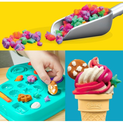 Hasbro Play-Doh Pd rainbow swirl ice cream playset G0028 098358