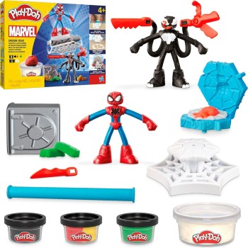 Hasbro Play-Doh Λαμπάδα Pd Spiderman Launch And Slice Battle  Με 2 Φιγούρες Δράσης F9827 099656