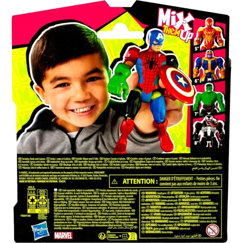 Hasbro Marvel Avengers Avn Mixmashers Captain America Βασική Φιγούρα 12 Εκ. F9265 / F9267 5010996247759