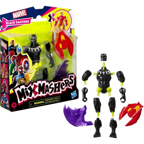 Hasbro Marvel Avengers Avn Mixmashers Black Panther Βασική Φιγούρα 12 Εκ. F9265 / F9268 5010996247728