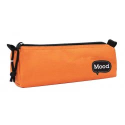 Diakakis imports School Pencil Case Orange With Zipper Mood Chrome 0072664 5205698115523
