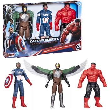 Hasbro Marvel Avengers Captain America: Brave New World Titan Hero Series 3 Φιγούρες Δράσης 30 Εκ F9295 5010996209764