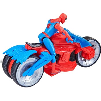 Hasbro Spiderman Spider-Man Web Blast Cycle Φιγούρα Δράσης 10 Εκ Με Μοτοσυκλέτα F6899 5010996283955