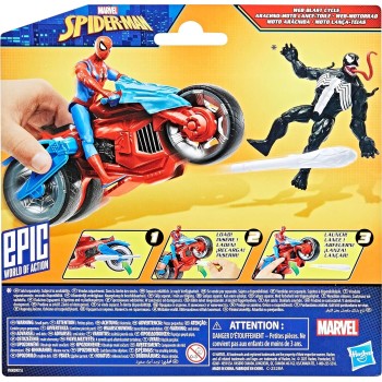 Hasbro Spiderman Spider-Man Web Blast Cycle Toy Set With 10-Cm Action Figure And 2 Web Proje F6899 5010996283955