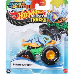Mattel Hot Wheels Οχήματα Monster Trucks Χρωμοκεραυνοί Color Shifters Piran-Ahhh Όχημα Παιχνίδι HGX06 / JDV93 194735289400