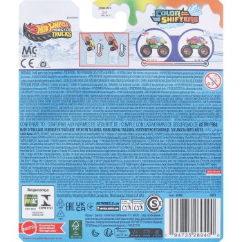 Mattel Hot Wheels Οχήματα Monster Trucks Χρωμοκεραυνοί Color Shifters Piran-Ahhh Όχημα Παιχνίδι HGX06 / JDV93 194735289400