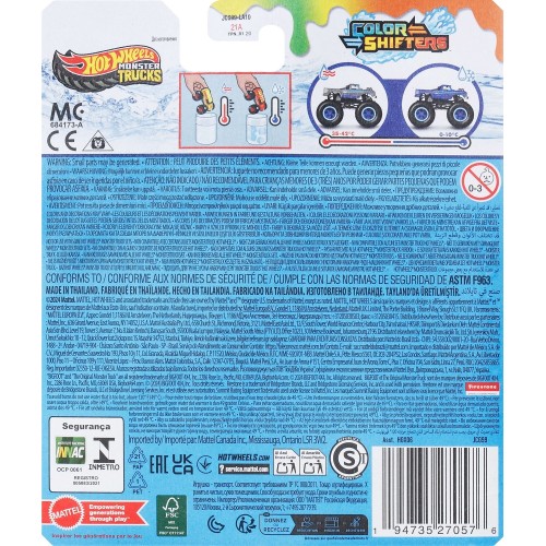 Mattel Hot Wheels Monster Trucks Color Shifters Bigfoot Vehicle HGX06 / JCG99 194735270576