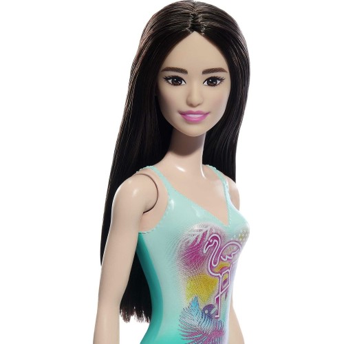 Mattel Barbie Beach Tropical Blue Swimsuit Κούκλα DWJ99 / HXX51 194735240951