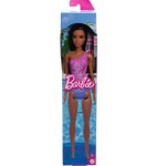 Barbie Mattel Dark Brown Hair Wearing Tropical Purple Swimsuit Doll DWJ99 / HXX49 194735241019