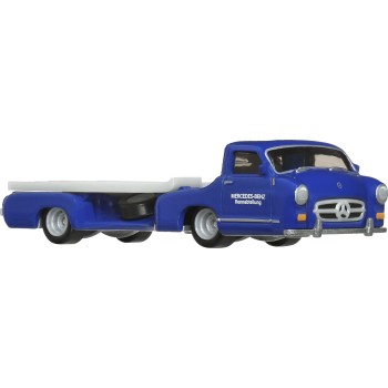 Mattel Hot Wheels Hw Premium - Νταλίκα Με Αυτ/Κι Car Culture: Team Transport Mercedes-Benz 300 SL & '55 Mercedes Benz Blaues Wun