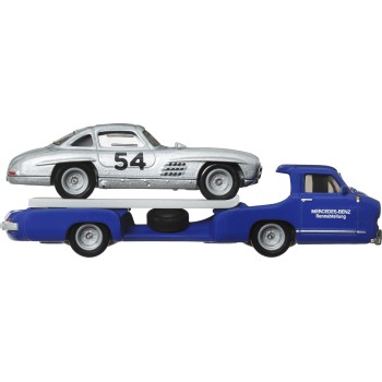 Mattel Hot Wheels Car Culture: Team Transport Mercedes-Benz 300 SL & '55 Mercedes Benz Blaues Wunder FLF56 / HRV48 194735186242