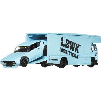 Mattel Hot Wheels Hw Premium - Νταλίκα Με Αυτ/Κι Car Culture: Team Transport Nissan Skyline 2000Gt-R Lbwk & Fleet Flyer FLF56 / 