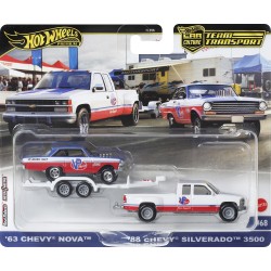 Mattel Hot Wheels Car Culture: Team Transport '63 Chevy Nova/'88 Chevy Silverado 3500 FLF56 / HRV42 194735186211