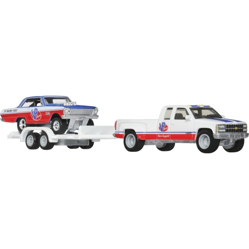 Mattel Hot Wheels Hw Premium - Νταλίκα Με Αυτ/Κι Car Culture: Team Transport '63 Chevy Nova/'88 Chevy Silverado 3500 FLF56 / HRV