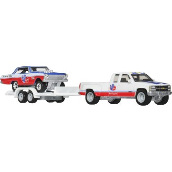 Mattel Hot Wheels Hw Premium - Νταλίκα Με Αυτ/Κι Car Culture: Team Transport '63 Chevy Nova/'88 Chevy Silverado 3500 FLF56 / HRV