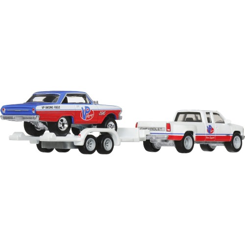 Mattel Hot Wheels Hw Premium - Νταλίκα Με Αυτ/Κι Car Culture: Team Transport '63 Chevy Nova/'88 Chevy Silverado 3500 FLF56 / HRV