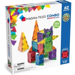 magna tiles MAGNA-Tiles Combo 62-Part Magnetic Construction Set, The Original Magnetic Hardware Brands 244062 850025176415