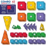 magna tiles Magna-Tiles Combo Μαγνητικό Παιχνίδι 62 Κομματιών 244062 850025176415