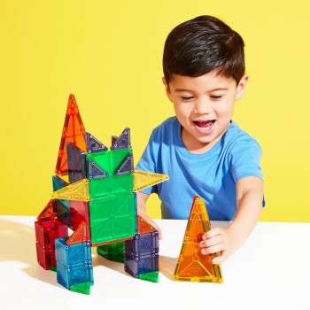 magna tiles Magna-Tiles Combo Μαγνητικό Παιχνίδι 62 Κομματιών 244062 850025176415