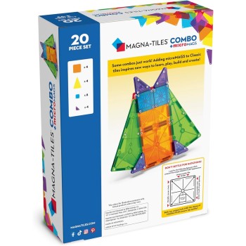 magna tiles MAGNA-Tiles Combo 20-part magnetic construction set, the original magnetic hardware brands 244020 850025176392
