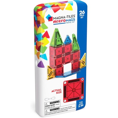 magna tiles Magna-Tiles Micromags Μαγνητικό Παιχνίδι 26 Κομματιών Micromags Travel Set 244026 850025176378