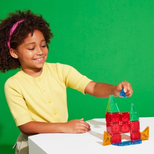 magna tiles Magna-Tiles Micromags 26-part travel magnetic construction set-strong colors, the original magnetic hardware hard br