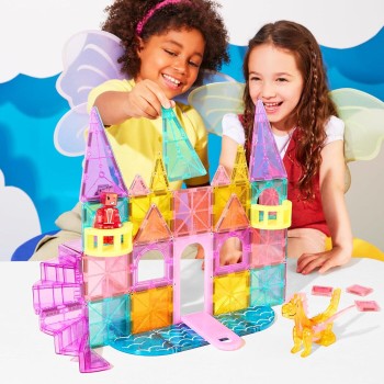 magna tiles Magna-Tiles Castle DLX Μαγνητικό Παιχνίδι 48 Κομματιών Castle DLX 242048 850025176330